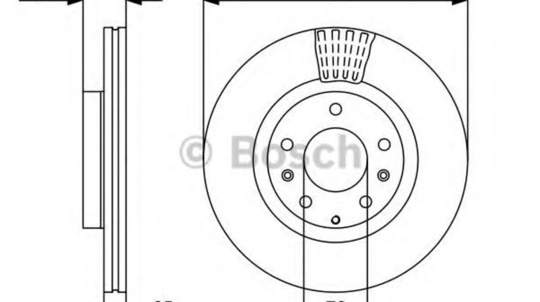 Disc frana MAZDA 6 Hatchback (GG) (2002 - 2008) BOSCH 0 986 479 C74 piesa NOUA