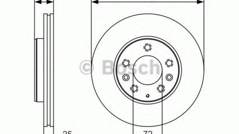 Disc frana MAZDA 6 Hatchback (GG) (2002 - 2008) BOSCH 0 986 479 S60 piesa NOUA