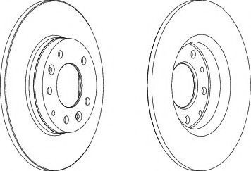 Disc frana MAZDA 6 Hatchback (GG) (2002 - 2008) FERODO DDF1500 piesa NOUA