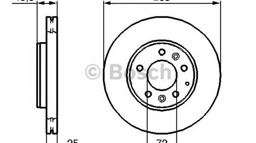 Disc frana MAZDA 6 Station Wagon (GY) (2002 - 2007) BOSCH 0 986 479 132 piesa NOUA