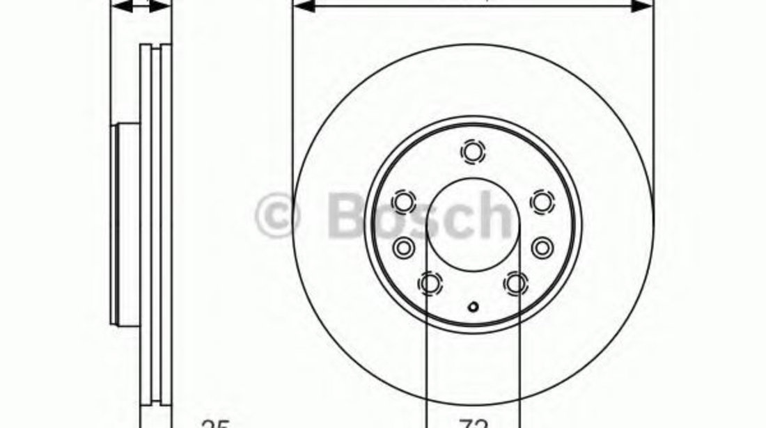 Disc frana MAZDA 6 Station Wagon (GY) (2002 - 2007) BOSCH 0 986 479 S60 piesa NOUA