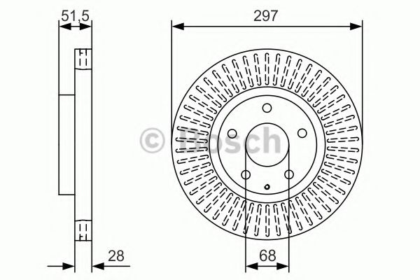 Disc frana MAZDA CX-5 (KE, GH) (2011 - 2016) BOSCH 0 986 479 B15 piesa NOUA