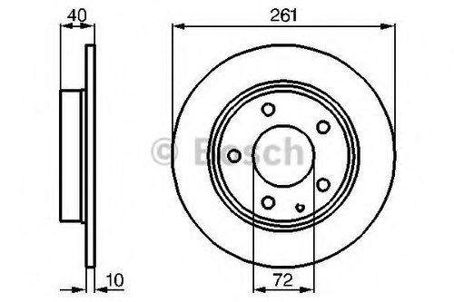 Disc frana MAZDA PREMACY (CP) (1999 - 2005) BOSCH 0 986 478 633 piesa NOUA