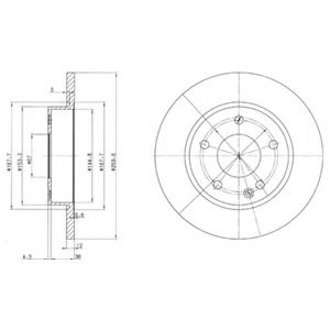 Disc frana MERCEDES A-CLASS (W168) (1997 - 2004) DELPHI BG3394 piesa NOUA