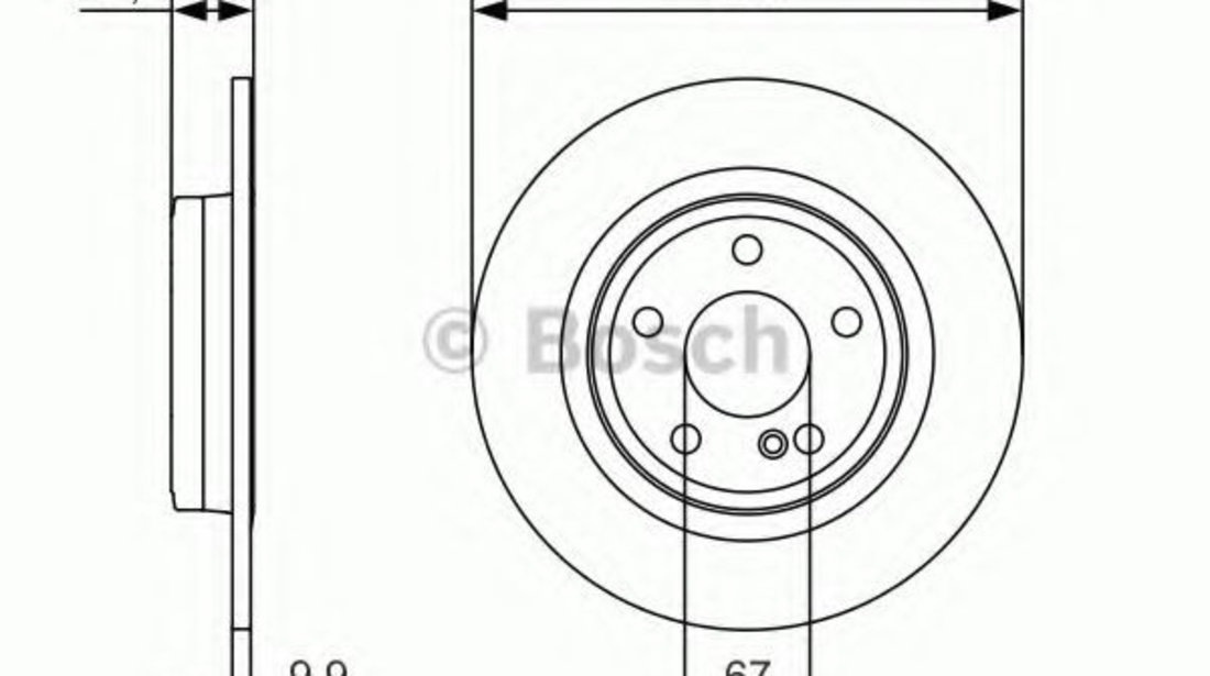 Disc frana MERCEDES A-CLASS (W176) (2012 - 2016) BOSCH 0 986 479 A04 piesa NOUA