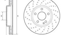 Disc frana MERCEDES A-CLASS (W176) (2012 - 2016) D...