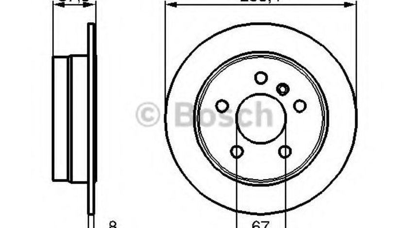 Disc frana MERCEDES B-CLASS (W245) (2005 - 2011) BOSCH 0 986 479 235 piesa NOUA