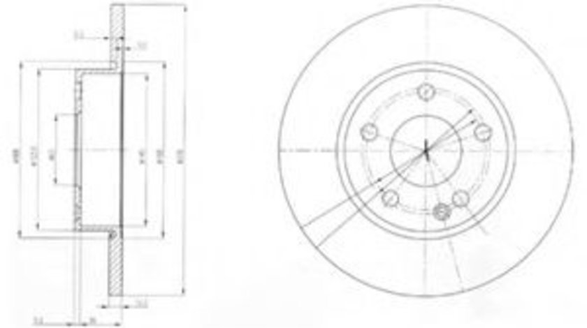 Disc frana MERCEDES B-CLASS (W245) (2005 - 2011) DELPHI BG3840 piesa NOUA