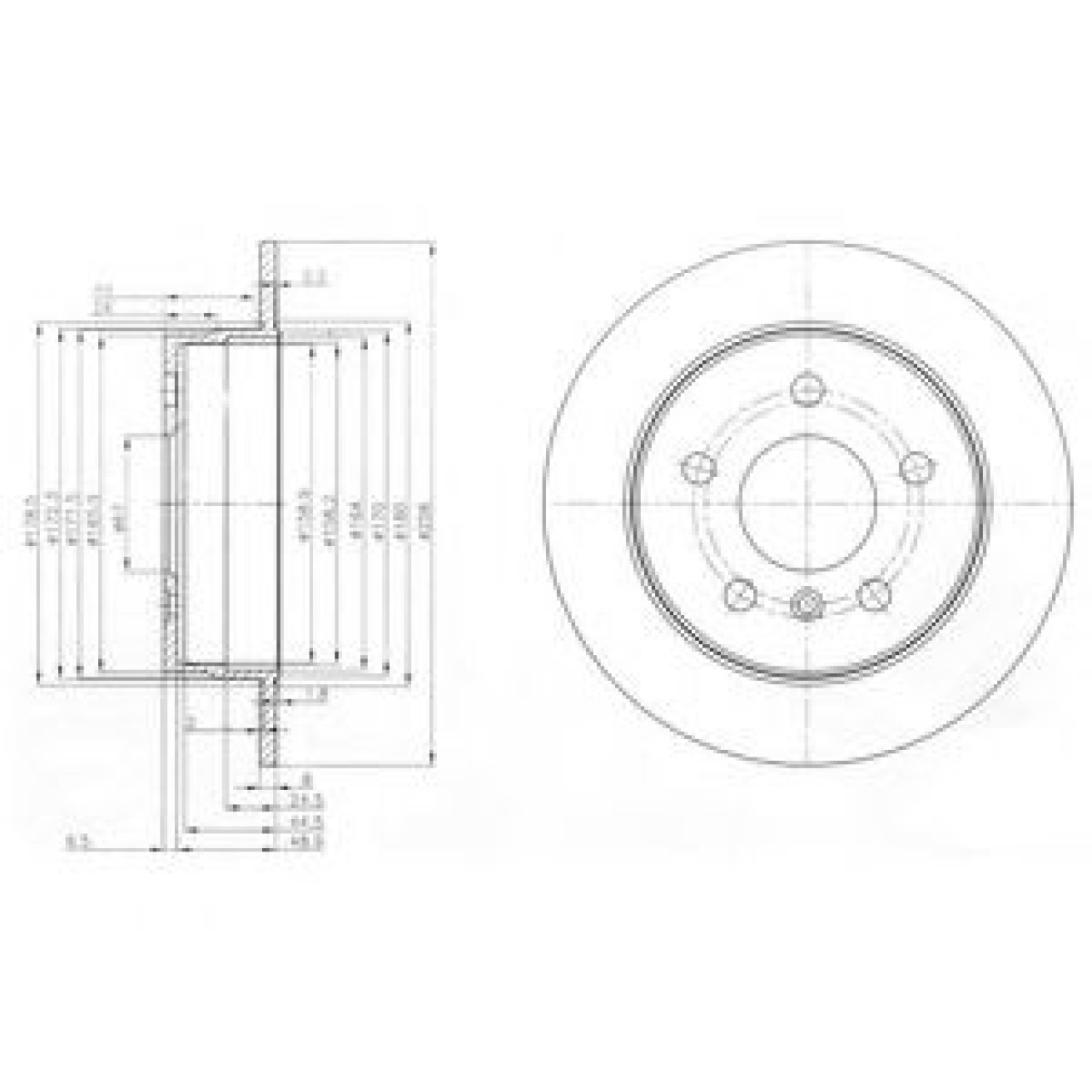 Disc frana MERCEDES B-CLASS (W245) (2005 - 2011) DELPHI BG3910C piesa NOUA