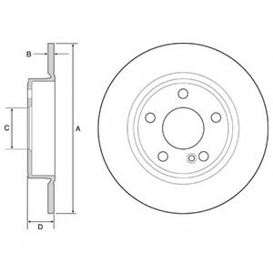 Disc frana MERCEDES B-CLASS (W246, W242) (2011 - 2016) DELPHI BG4555C piesa NOUA