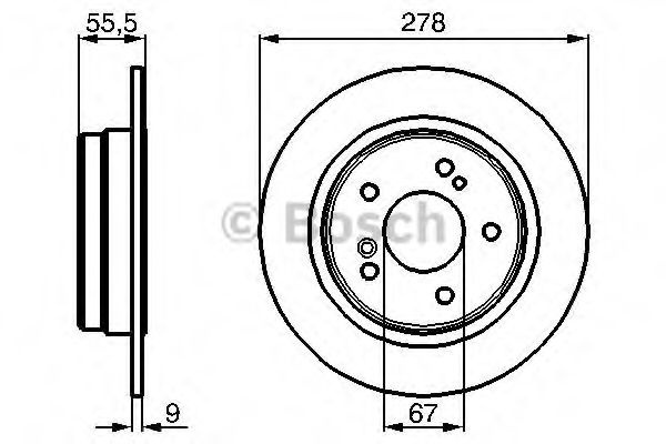 Disc frana MERCEDES C-CLASS Combi (S202) (1996 - 2001) BOSCH 0 986 478 325 piesa NOUA