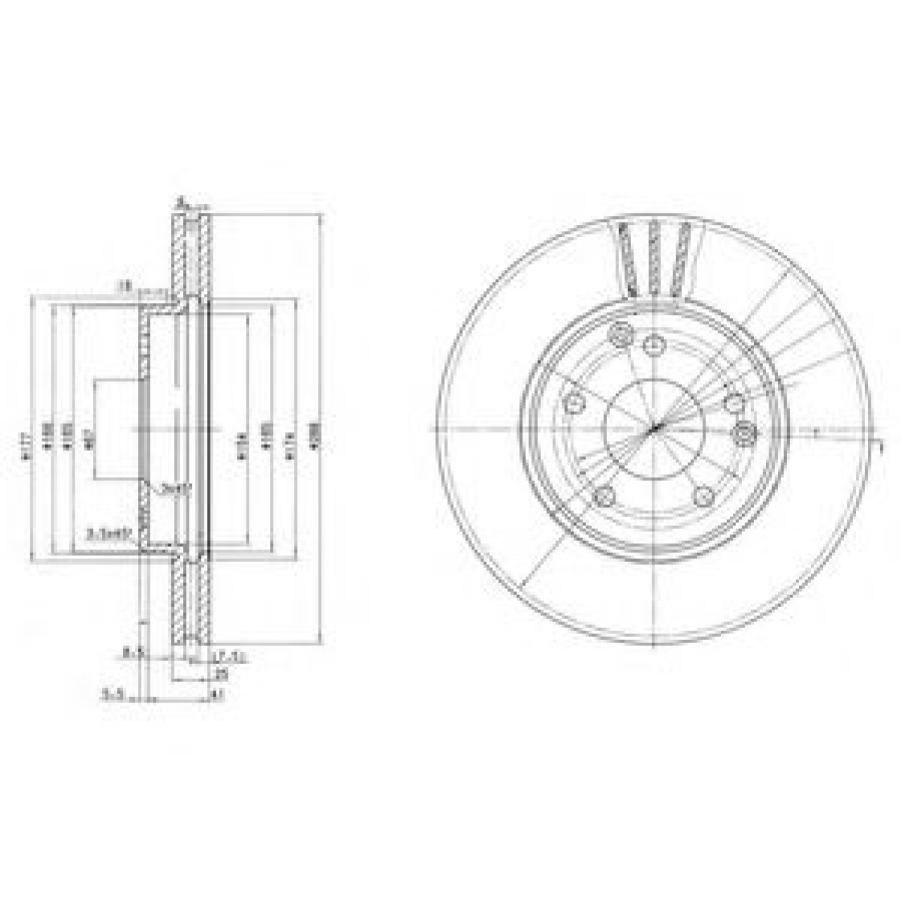 Disc frana MERCEDES C-CLASS Combi (S202) (1996 - 2001) DELPHI BG3240C piesa NOUA