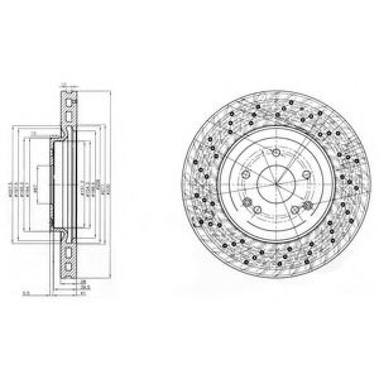 Disc frana MERCEDES C-CLASS Sportscoupe (CL203) (2001 - 2011) DELPHI BG3985C piesa NOUA