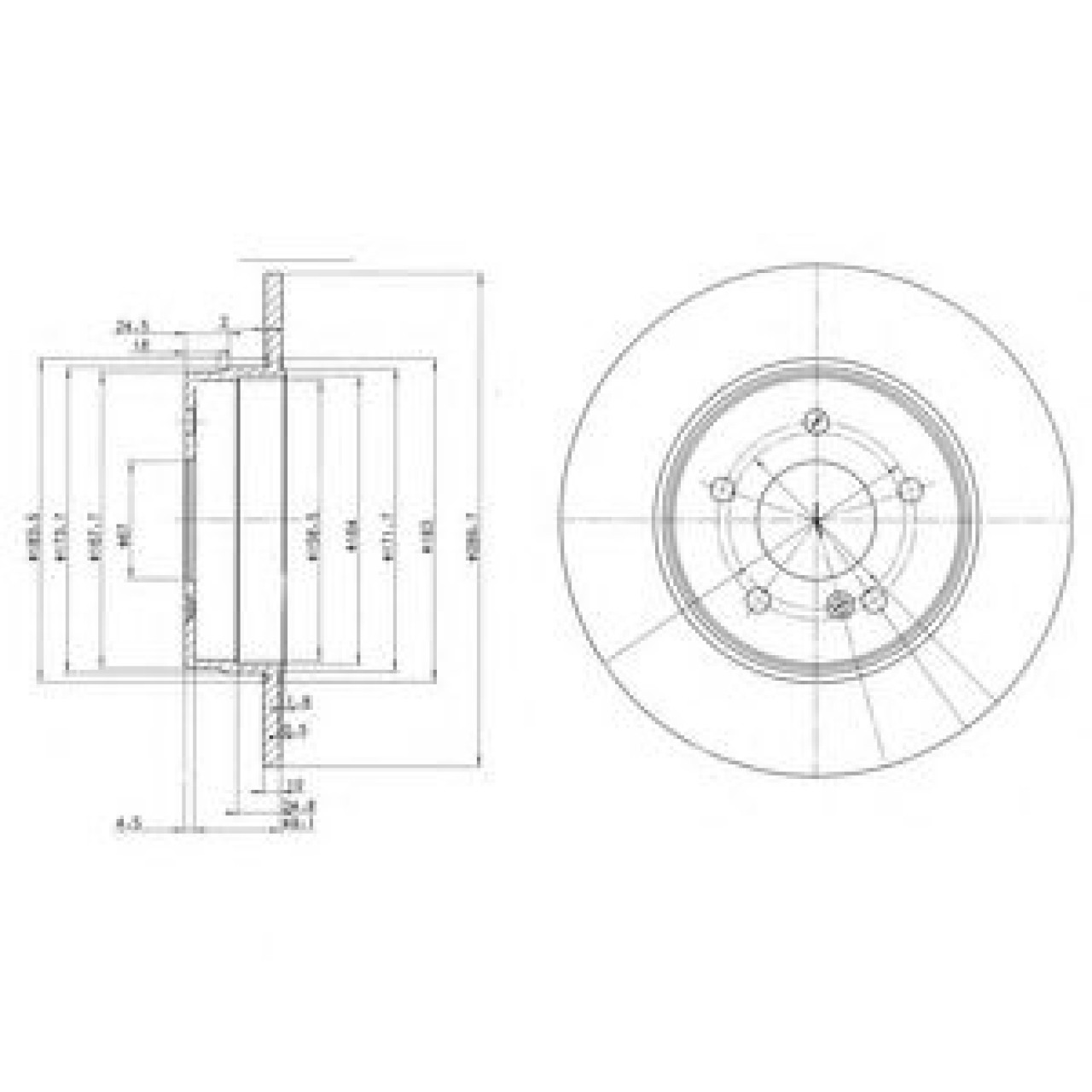 Disc frana MERCEDES C-CLASS Sportscoupe (CL203) (2001 - 2011) DELPHI BG3239C piesa NOUA