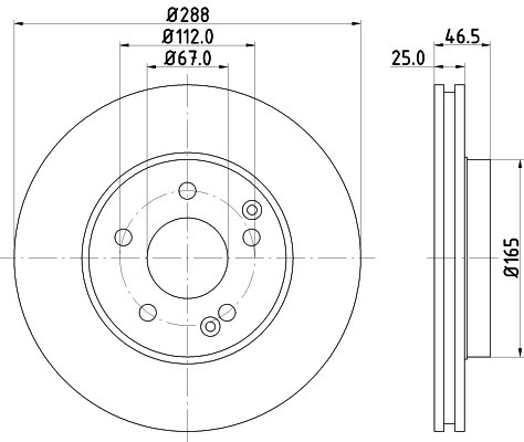 Disc frana MERCEDES C-CLASS T-Model (S203) (2001 - 2007) KRIEGER 0950004088 piesa NOUA