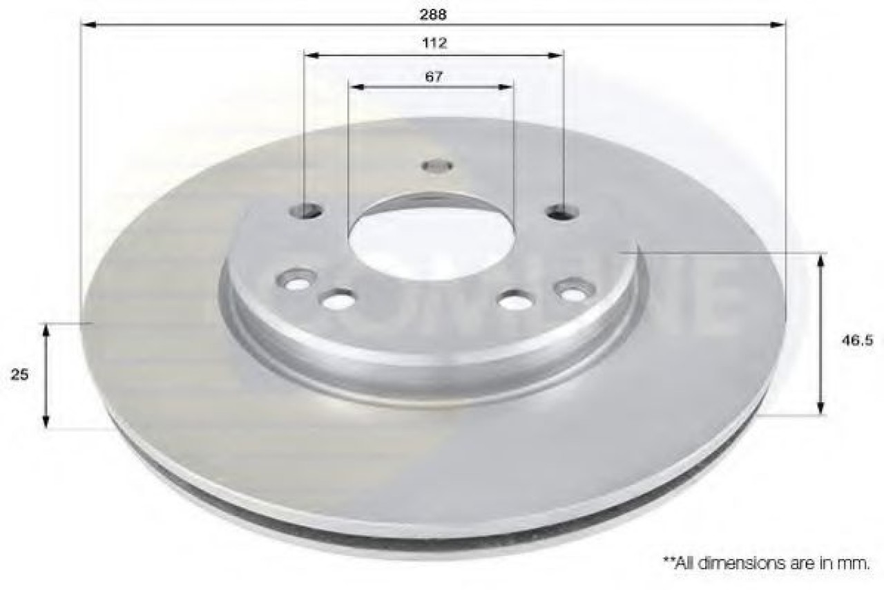 Disc frana MERCEDES C-CLASS T-Model (S203) (2001 - 2007) COMLINE ADC1603V piesa NOUA