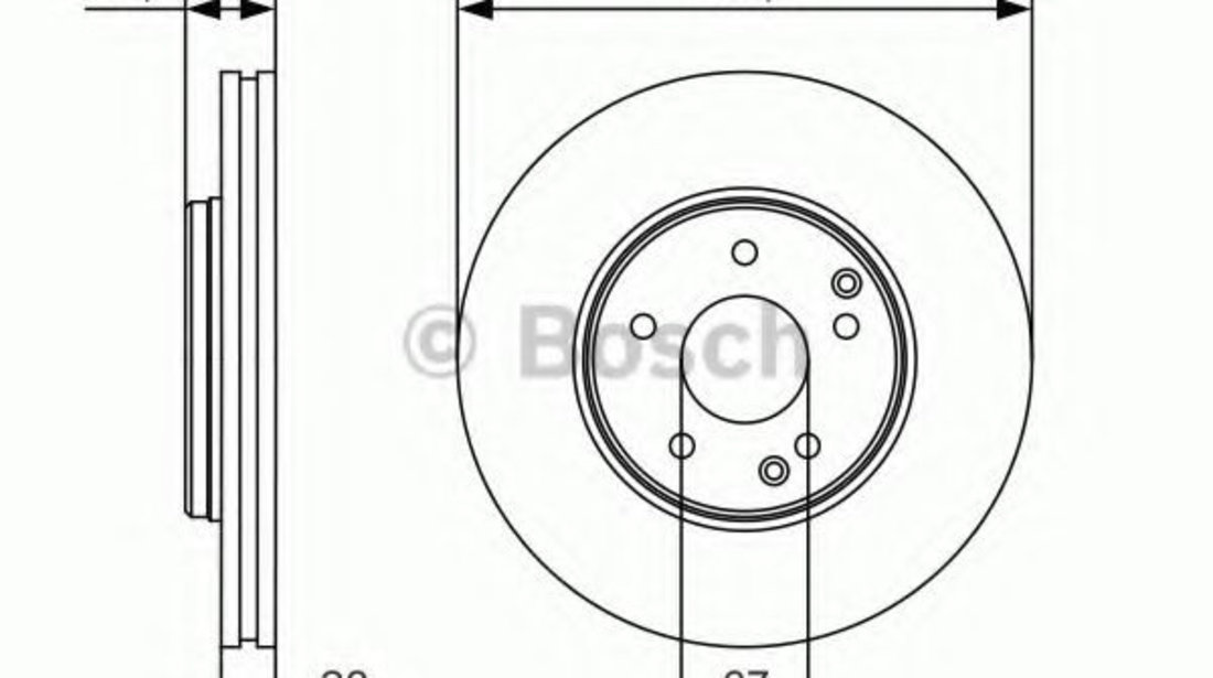 Disc frana MERCEDES C-CLASS T-Model (S203) (2001 - 2007) BOSCH 0 986 479 R79 piesa NOUA