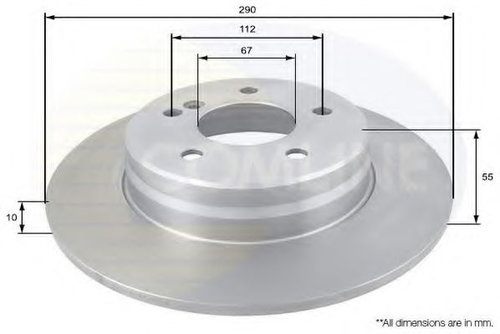 Disc frana MERCEDES C-CLASS T-Model (S203) (2001 - 2007) COMLINE ADC1635 piesa NOUA