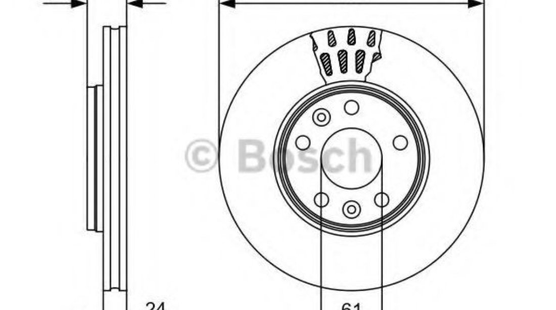 Disc frana MERCEDES CITAN Dualiner (415) (2012 - 2016) BOSCH 0 986 479 555 piesa NOUA