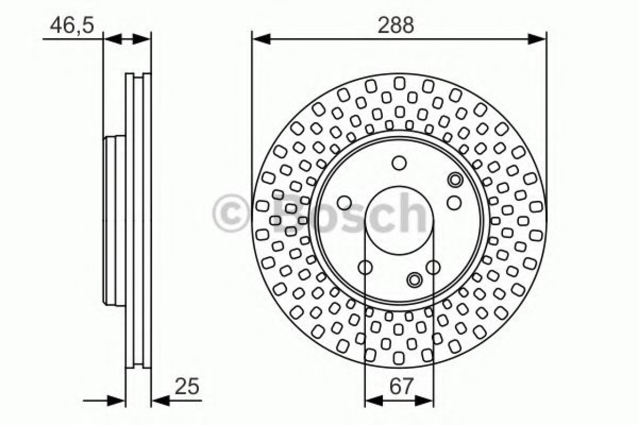 Disc frana MERCEDES CLK (C209) (2002 - 2009) BOSCH 0 986 479 R69 piesa NOUA