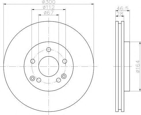 Disc frana MERCEDES CLK (C209) (2002 - 2009) TEXTAR 92106005 piesa NOUA