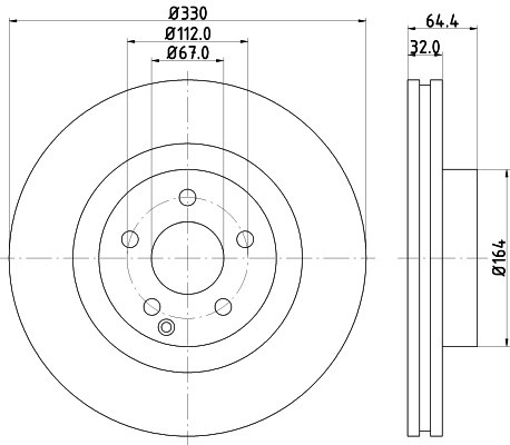 Disc frana MERCEDES CLS (C219) (2004 - 2011) KRIEGER 0950004149 piesa NOUA