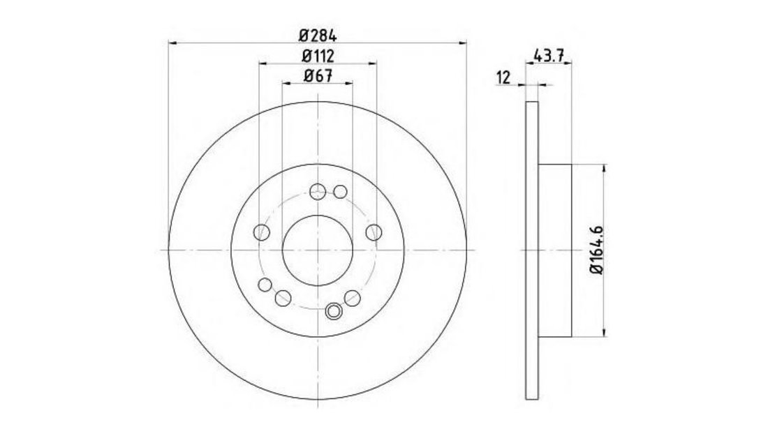 Disc frana Mercedes E-CLASS Break (S124) 1993-1996 #2 08475030