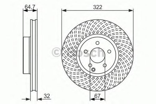 Disc frana MERCEDES E-CLASS Cabriolet (A207) (2010 - 2016) BOSCH 0 986 479 652 piesa NOUA