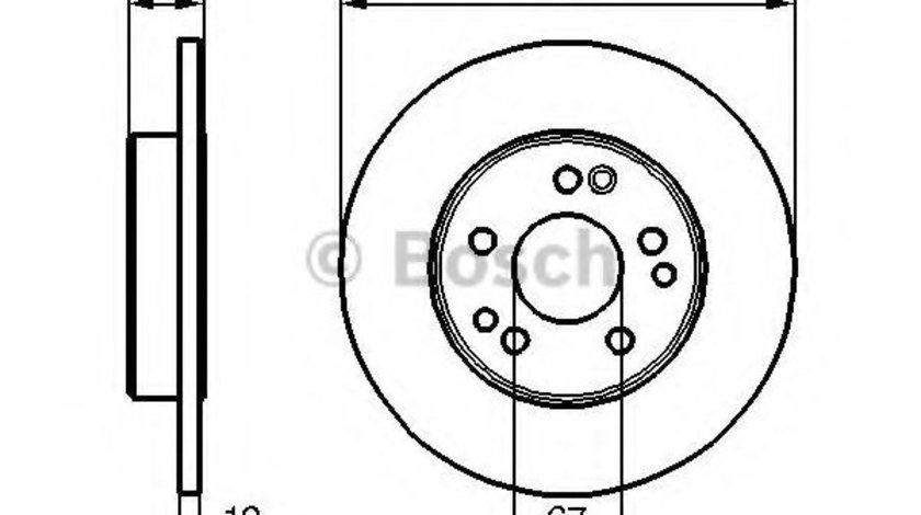 Disc frana MERCEDES E-CLASS Combi (S124) (1993 - 1996) BOSCH 0 986 478 187 piesa NOUA