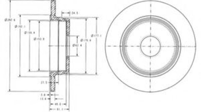 Disc frana MERCEDES E-CLASS Combi (S124) (1993 - 1996) DELPHI BG2510 piesa NOUA