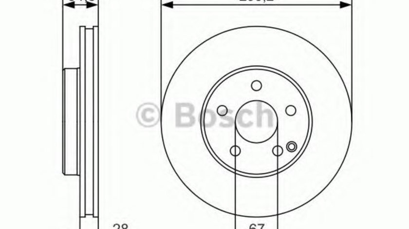 Disc frana MERCEDES E-CLASS T-Model (S211) (2003 - 2009) BOSCH 0 986 479 S07 piesa NOUA