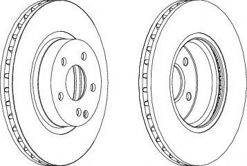 Disc frana MERCEDES E-CLASS T-Model (S211) (2003 - 2009) FERODO DDF1263C piesa NOUA