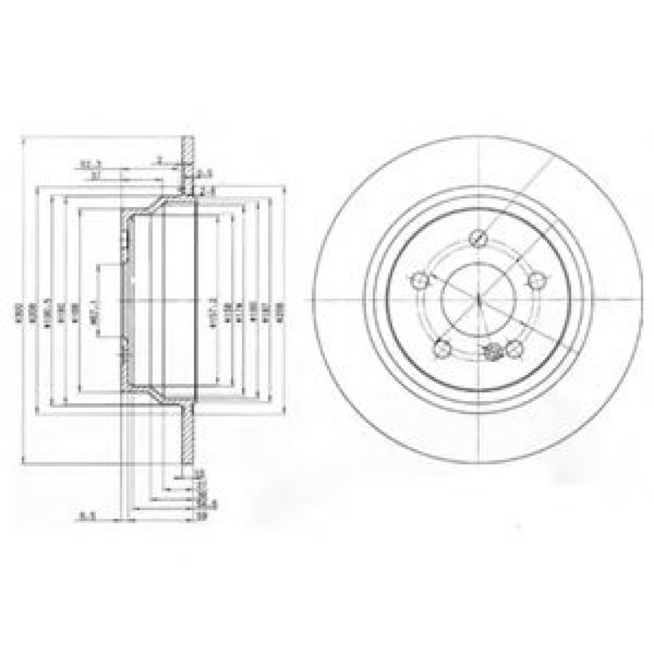 Disc frana MERCEDES E-CLASS T-Model (S211) (2003 - 2009) DELPHI BG3757 piesa NOUA