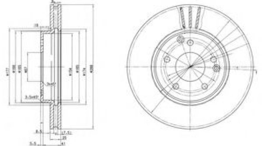 Disc frana MERCEDES E-CLASS (W210) (1995 - 2003) DELPHI BG3240C piesa NOUA