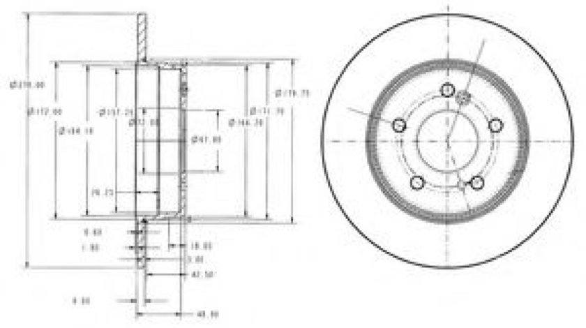 Disc frana MERCEDES E-CLASS (W210) (1995 - 2003) DELPHI BG3326C piesa NOUA