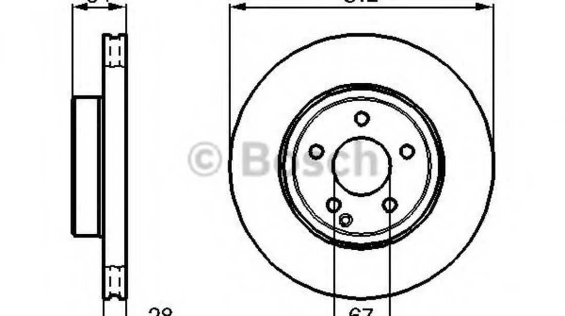 Disc frana MERCEDES E-CLASS (W211) (2002 - 2009) BOSCH 0 986 479 040 piesa NOUA