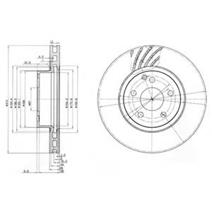 Disc frana MERCEDES E-CLASS (W211) (2002 - 2009) DELPHI BG3756 piesa NOUA