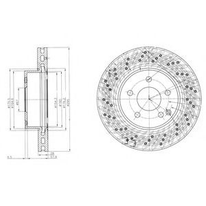 Disc frana MERCEDES E-CLASS (W212) (2009 - 2016) DELPHI BG4142C piesa NOUA