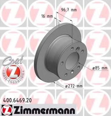 Disc frana MERCEDES G-CLASS Cabrio (W463) (1989 - 2016) ZIMMERMANN 400.6469.20 piesa NOUA