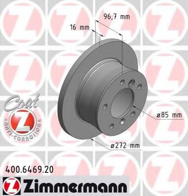 Disc frana MERCEDES G-CLASS (W463) (1989 - 2016) ZIMMERMANN 400.6469.20 piesa NOUA