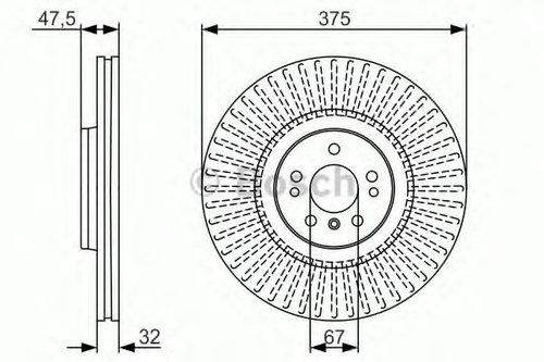 Disc frana MERCEDES GL-CLASS (X164) (2006 - 2012) BOSCH 0 986 479 A26 piesa NOUA