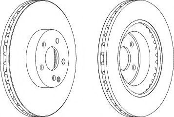 Disc frana MERCEDES GLK-CLASS (X204) (2008 - 2016) FERODO DDF1595C-1 piesa NOUA