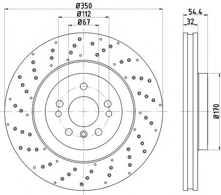 Disc frana MERCEDES M-CLASS (W166) (2011 - 2016) TEXTAR 92254405 piesa NOUA