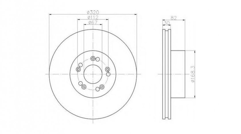 Disc frana Mercedes S-CLASS cupe (C140) 1992-1999 #2 09570420