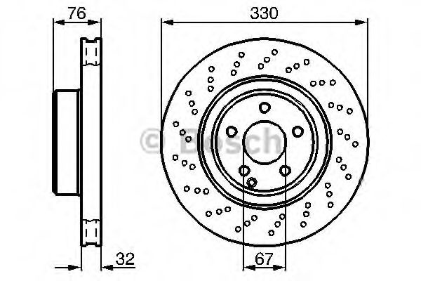 Disc frana MERCEDES S-CLASS Cupe (C215) (1999 - 2006) BOSCH 0 986 478 470 piesa NOUA