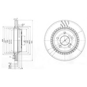 Disc frana MERCEDES S-CLASS (W220) (1998 - 2005) DELPHI BG3726 piesa NOUA