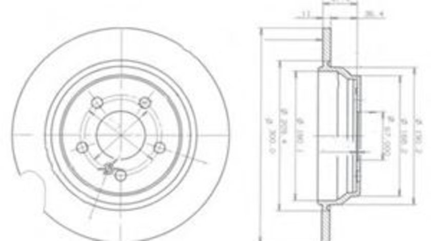 Disc frana MERCEDES S-CLASS (W220) (1998 - 2005) DELPHI BG3725 piesa NOUA