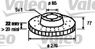 Disc frana MERCEDES SPRINTER 3-t bus (903) (1995 - 2006) VALEO 186774 piesa NOUA