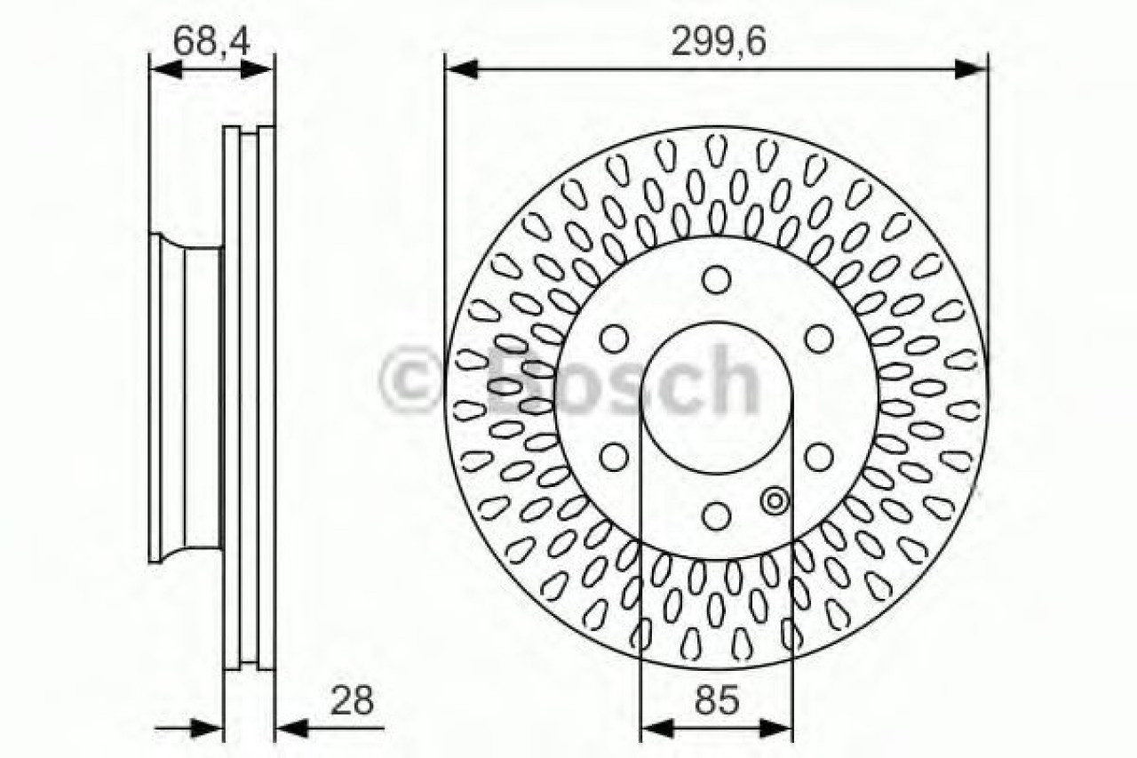 Disc frana MERCEDES SPRINTER 3-t bus (906) (2006 - 2016) BOSCH 0 986 479 R78 piesa NOUA