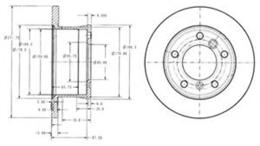 Disc frana MERCEDES SPRINTER 3-t platou / sasiu (903) (1995 - 2006) DELPHI BG3237 piesa NOUA